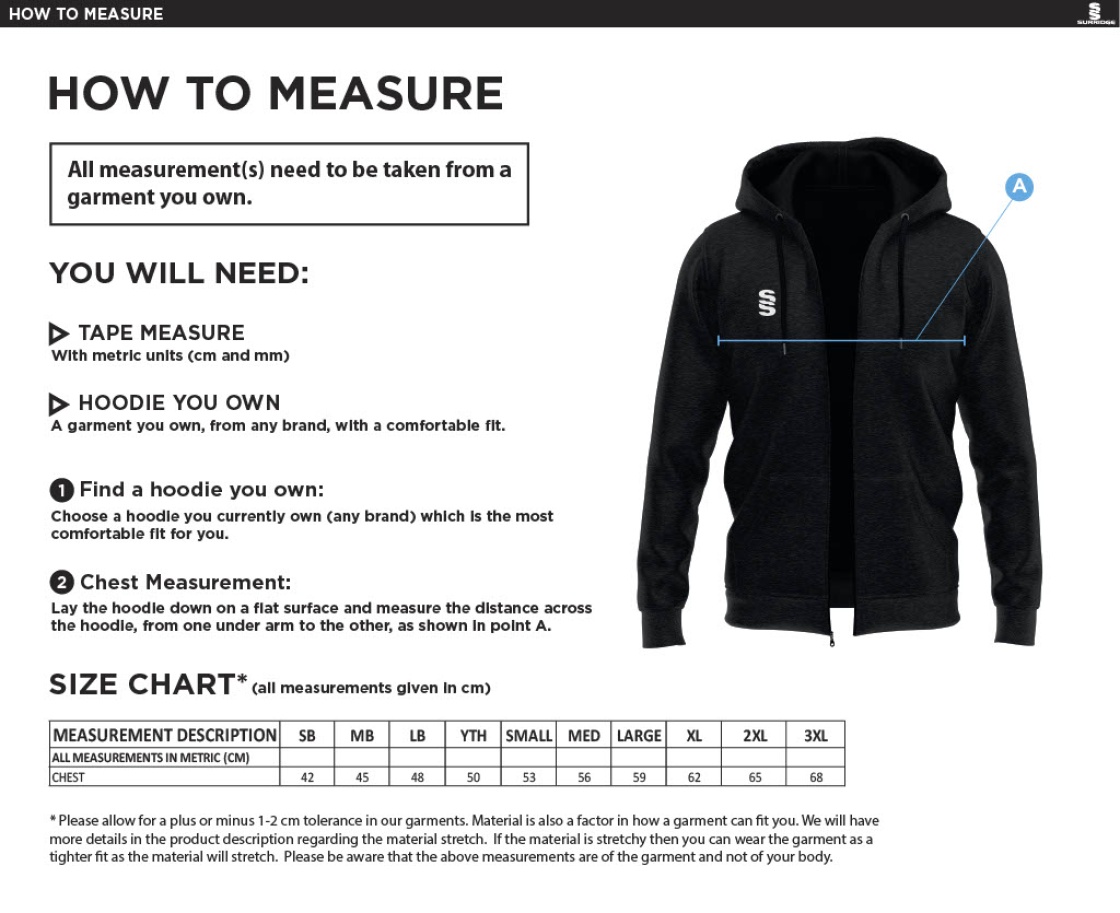 Edmonton CC Dual Hoody - Size Guide